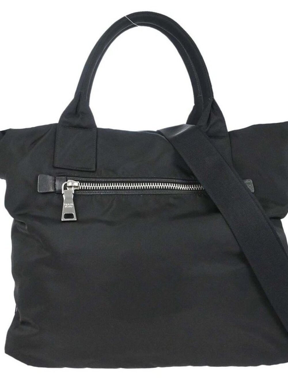 Prada Black Nylon Reversible 2way Tote Handbag
